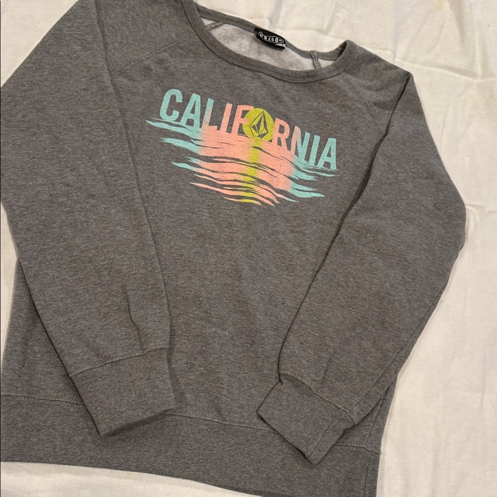 Volcom Heather Girls Gray Sweatshirt